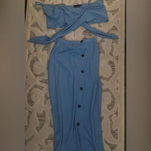 Blue two piece set